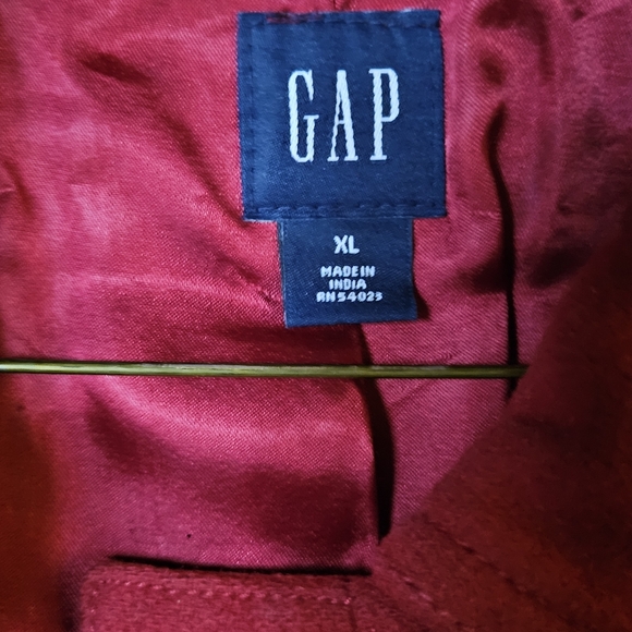 Gap Raspberry Red Wool Blend Duffle Coat. Size XL, Shell 78% Wool - Picture 6 of 8